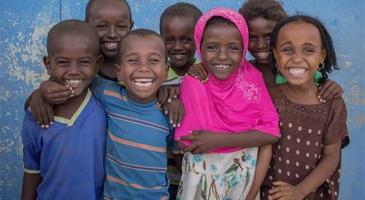 Photo of African children posing for photograph