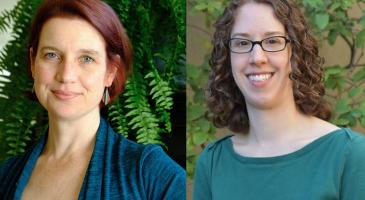 Headshots of Sarah Nelson and Stephanie Gogarten