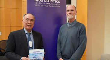 Kung-Yee Liang and Patrick Heagerty at the 2024 Norman E. Breslow Endowed Lecture, Seattle Washington