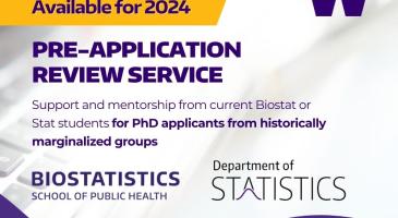 Available for 2024 Pre-Application Review Services for PhD applicants in Biostatistics and Statistics at UW