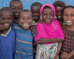 Photo of African children posing for photograph