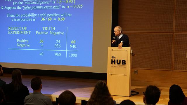 Thomas R. Fleming presenting at 2018 UW Biostatistics Colloquium