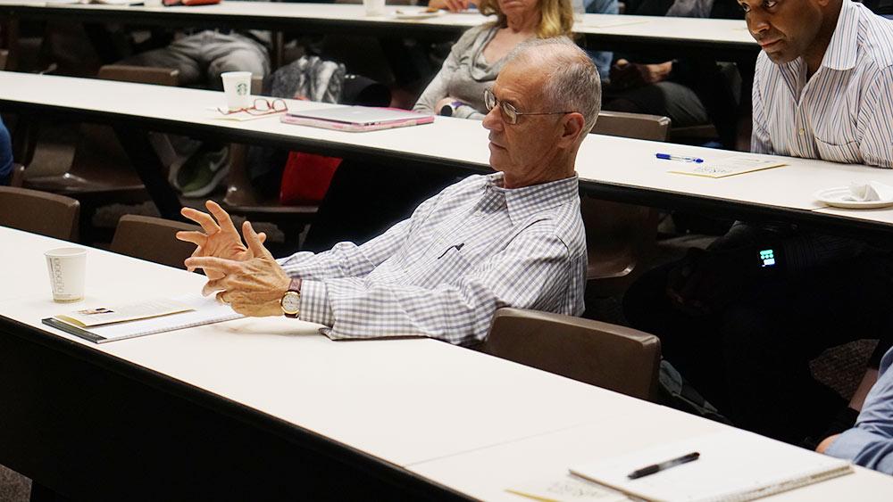 Ross Prentice during a 2018 lecture at the University of Washington