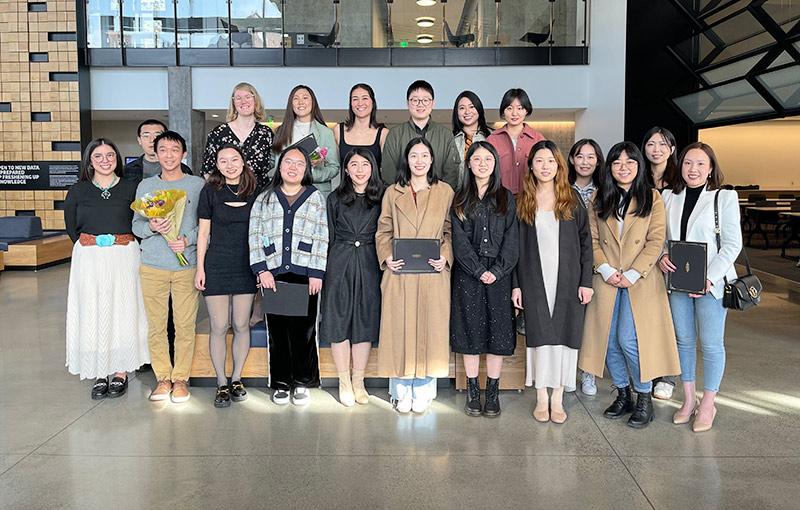 Graduating students from the UW Biostatistics MS Capstone Program pose for group photo